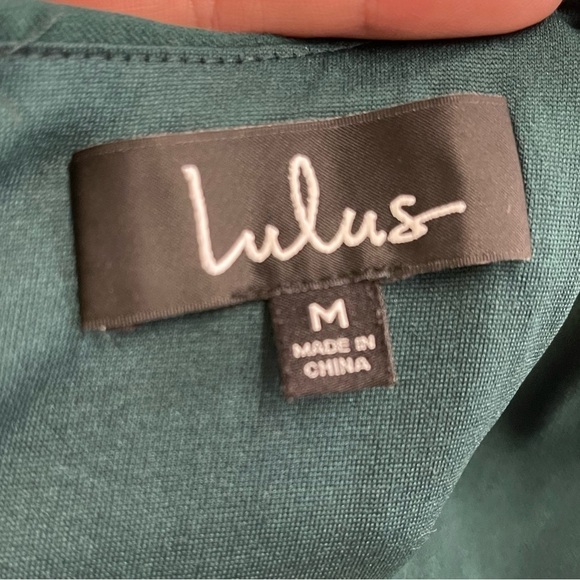 LULU'S Dark Green Sleeveless Cutout Bodycon Mini Cocktail Dress Medium - Picture 12 of 12